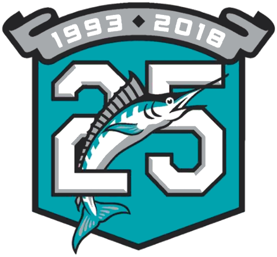 Miami Marlins 2018 Anniversary Logo vinyl decal